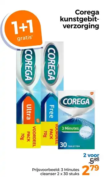 Trekpleister Corega kunstgebit verzorging aanbieding