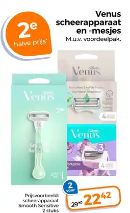 Trekpleister Venus scheerapparaat en mesjes aanbieding