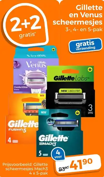 Trekpleister Gillette en Venus scheermesjes aanbieding
