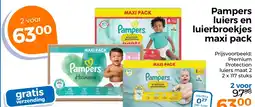 Trekpleister Pampers luiers en luierbroekjes maxi pack aanbieding