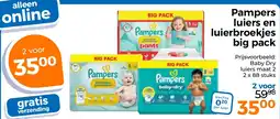 Trekpleister Pampers luiers en luierbroekjes big pack aanbieding