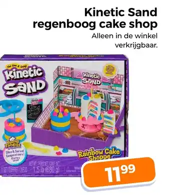Trekpleister Kinetic Sand regenboog cake shop aanbieding