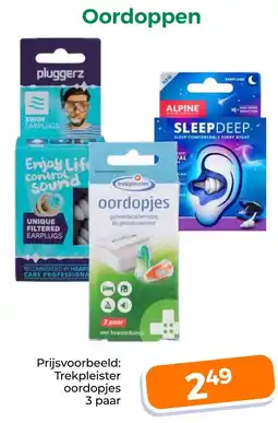 Trekpleister Oordoppen aanbieding