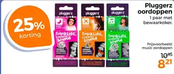 Trekpleister Pluggerz oordoppen aanbieding