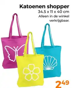 Trekpleister Katoenen shopper aanbieding