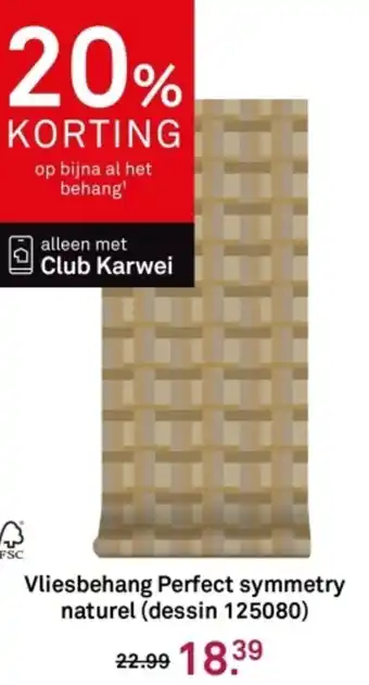 Karwei Vliesbehang Perfect symmetry naturel aanbieding