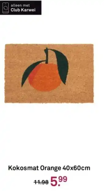 Karwei Kokosmat Orange aanbieding