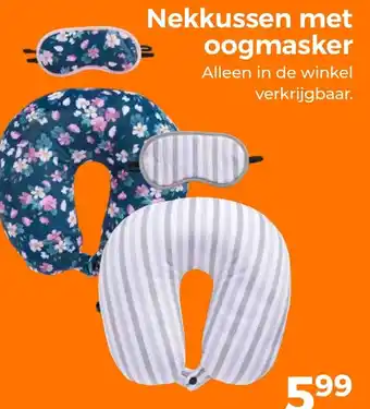 Trekpleister Nekkussen met oogmasker aanbieding