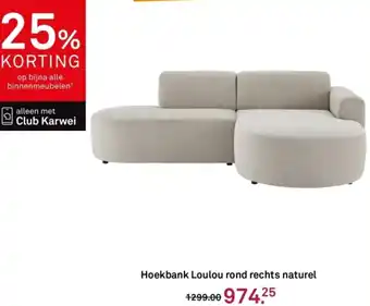 Karwei Hoekbank Loulou rond rechts naturel aanbieding
