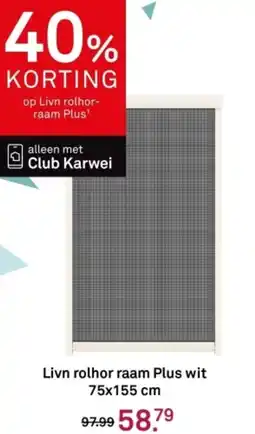 Karwei Livn rolhor raam Plus wit aanbieding