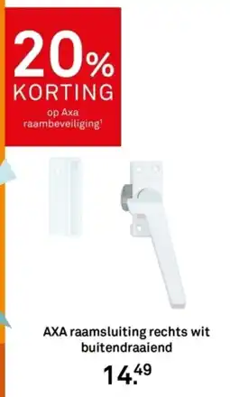 Karwei AXA raamsluiting rechts wit buitendraaiend aanbieding