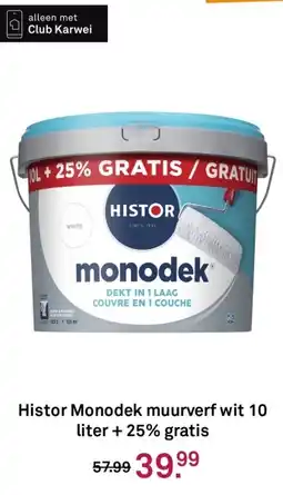 Karwei Histor Monodek muurverf wit aanbieding