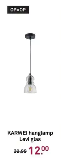 Karwei Karwei hanglamp levi glas aanbieding