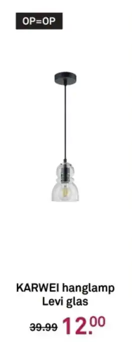 Karwei Karwei hanglamp levi glas aanbieding