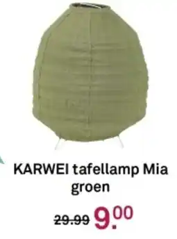Karwei Karwei tafellamp mia groen aanbieding