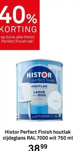 Karwei Histor Perfect Finish houtlak zijdeglans RAL 7000 wit aanbieding