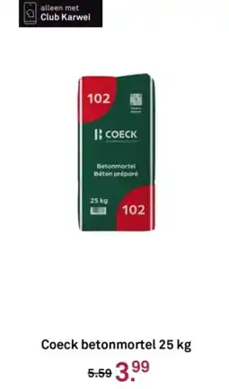 Karwei Coeck betonmortel aanbieding