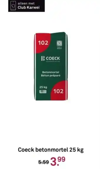 Karwei Coeck betonmortel aanbieding