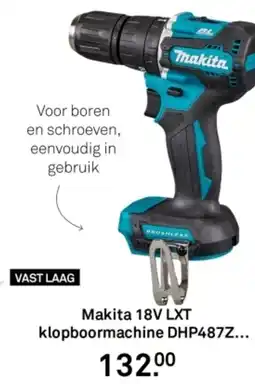 Karwei Makita 18V LXT klopboormachine DHP487Z aanbieding