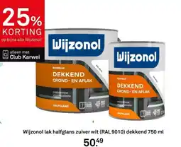 Karwei Wijzonol lak halfglans zuiver wit aanbieding