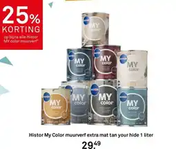 Karwei Histor My Color muurverf extra mat tan your hide aanbieding