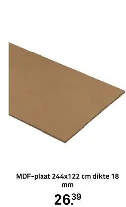 Karwei MDF-plaat aanbieding