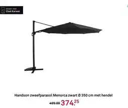 Karwei Handson zweefparasol Menorca zwart met hendel aanbieding