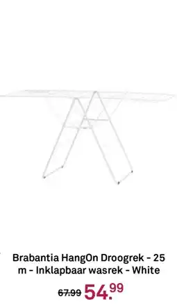 Karwei Brabantia HangOn Droogrek 25 m Inklapbaar wasrek White aanbieding