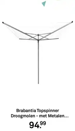 Karwei Brabantia Topspinner Droogmolen met Metalen aanbieding