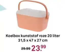 Karwei Koelbox kunststof roze 20 liter aanbieding