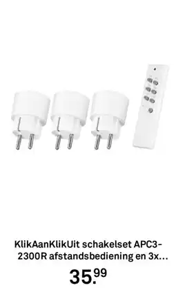 Karwei KlikAanKlikUit schakelset APC3- 2300R afstandsbediening en 3x aanbieding