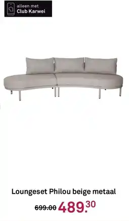 Karwei Loungeset Philou beige metaal aanbieding