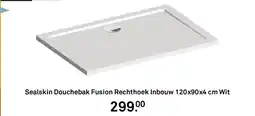 Karwei Sealskin Douchebak Fusion Rechthoek Inbouw Wit aanbieding