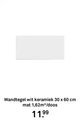 Karwei Wandtegel wit keramiek aanbieding