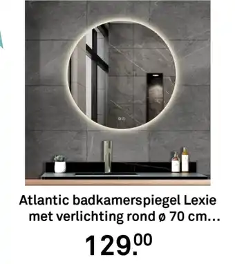Karwei Atlantic badkamerspiegel Lexie met verlichting rond aanbieding