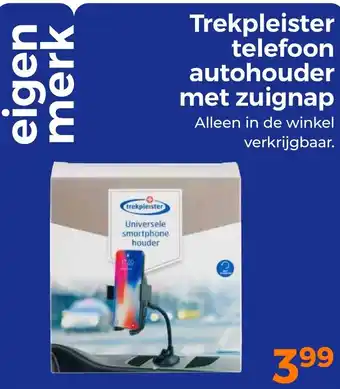 Trekpleister Trekpleister telefoon autohouder met zuignap aanbieding