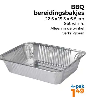 Trekpleister BBQ bereidingsbakjes aanbieding