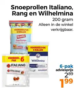 Trekpleister Snoeprollen Italiano, Rang en Wilhelmina aanbieding