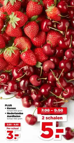 PLUS Plus Kersen en Nederlandse Aardbeien aanbieding