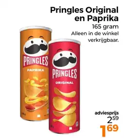 Trekpleister Pringles Original en Paprika aanbieding