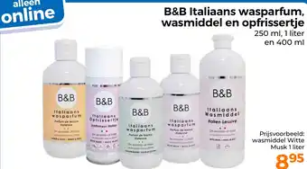 Trekpleister B&B Italiaans wasparfum, wasmiddel en opfrissertje aanbieding