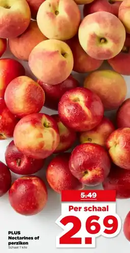 PLUS Plus Nectarines of Perziken aanbieding
