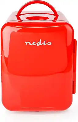 Bol.com Nedis - Mini koelkast 6 l Rood aanbieding