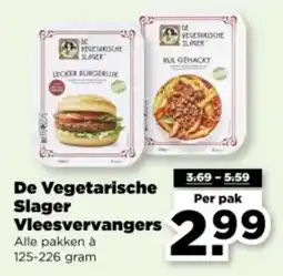 PLUS De Vegetarische Slager Vleesvervangers aanbieding