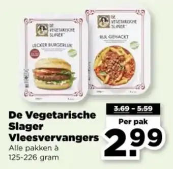 PLUS De Vegetarische Slager Vleesvervangers aanbieding