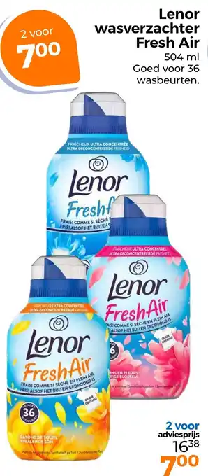 Trekpleister Lenor wasverzachter Fresh Air aanbieding