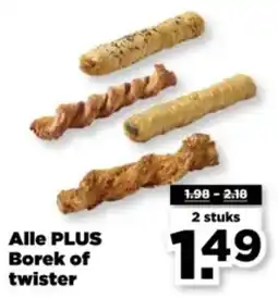 PLUS Alle Plus Borek of Twister aanbieding