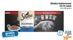 Trekpleister Sheba kattenvoer vis in saus aanbieding