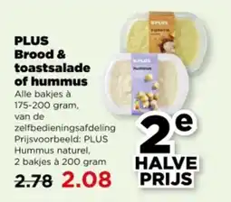 PLUS Plus Brood & toastsalade of hummus aanbieding