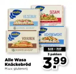 PLUS Alle Wasa Knäckebröd aanbieding